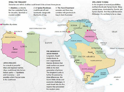Le «nouveau Moyen Orient» est composé de 14 pays.