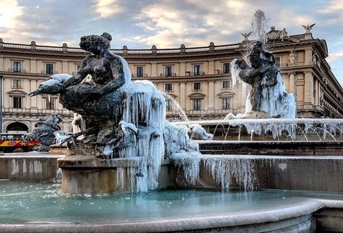 Un hiver inhabituel pour l’Europe: le froid congèle le Vieux Continent.