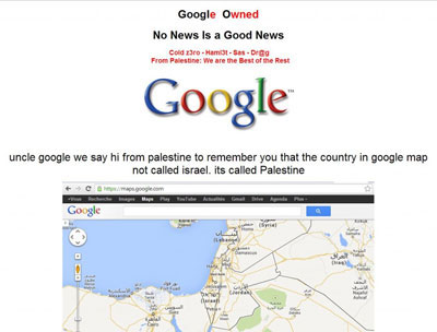 Des hackers palestiniens piratent le moteur de recherche Google-Palestine