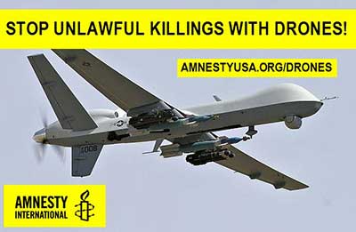 Les USA doivent mettre fin au «secret» des tirs de drones, plaide Amnesty.