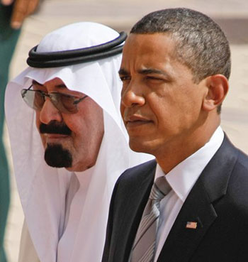 le président améicain et son homologue saoudien