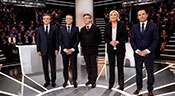 Marine Le Pen cible des attaques lors du premier débat présidentiel


