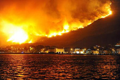 Les feux de forêt continuent à faire rage en #Croatie et au #Monténégro