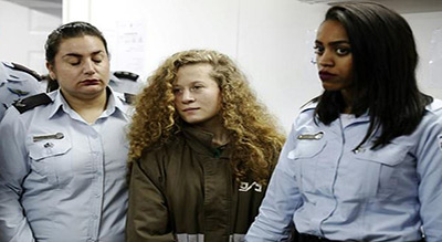 «Israël» maintient Ahed al-Tamimi en détention jusqu’à son procès
