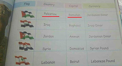 Aux Emirats arabes unis, la capitale de la Palestine est «Ramallah» !



