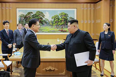 Rencontre historique entre les deux Corées en avril 

