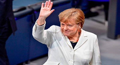 Pour la 4ème fois d’affilée, Angela Merkel désignée comme chancelière allemande


