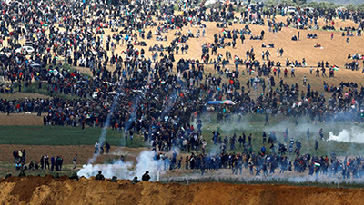 Palestine occupée: Au 1er jour de la marche du retour, une dizaine de martyrs et des centaines de blessés