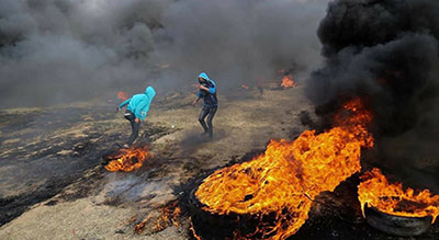 Gaza: des affrontements entre Palestiniens et forces israéliennes, 2 manifestants blessés


