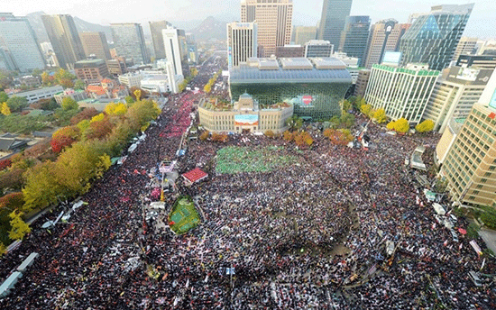 Corée du Sud: nouvelle manifestation monstre contre la présidente