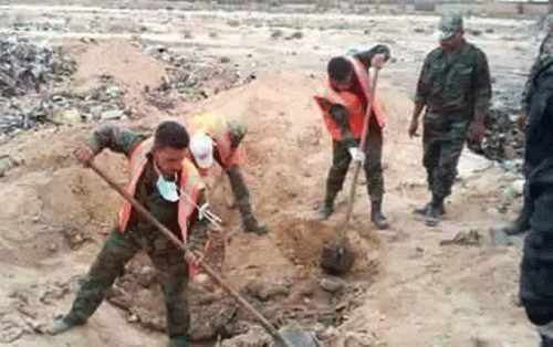 150 corps découverts dans une fausse commune à Palmyre