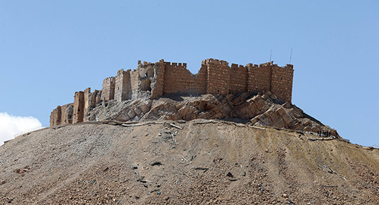 La citadelle de Palmyre libérée.
