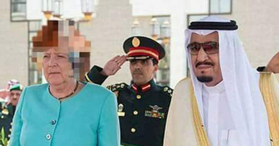 Merkel refuse le voile, la TV saoudienne la floute… et ça lui fait une de ces têtes!