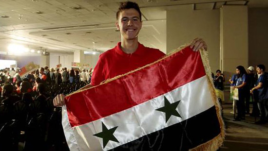 Le fils aîné d'Assad aux Maths olympiques à Rio.