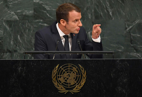 Macron à l'ONU: Dénoncer l'accord nucléaire iranien serait une «lourde erreur».