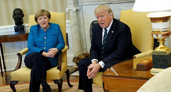 Après Macron, Merkel à Washington pour tenter de convaincre Trump