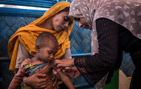Birmanie: malnutrition et anémie très élevées chez les enfants Rohingyas.