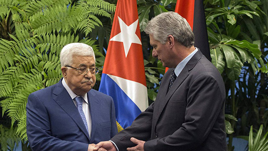 Cuba soutient la création d'un Etat palestinien