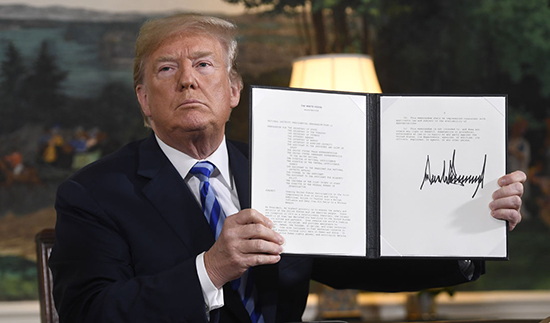 Nucléaire iranien: Donald Trump annonce le retrait des Etats-Unis de l'accord
