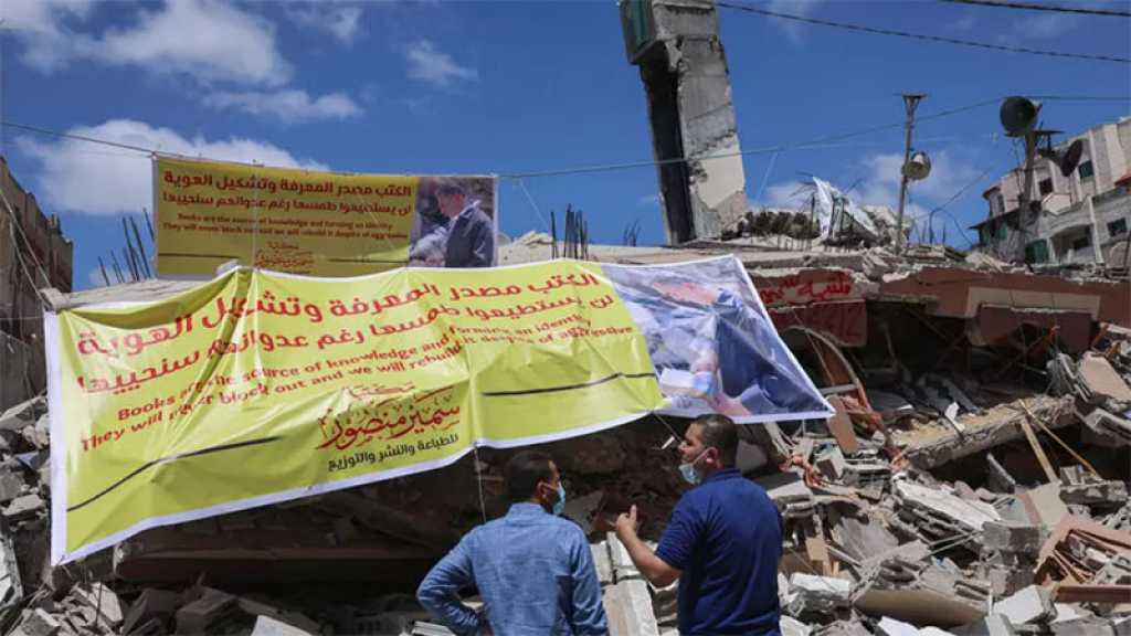 Dans la bande de Gaza, la librairie Al-Mansour est en ruine