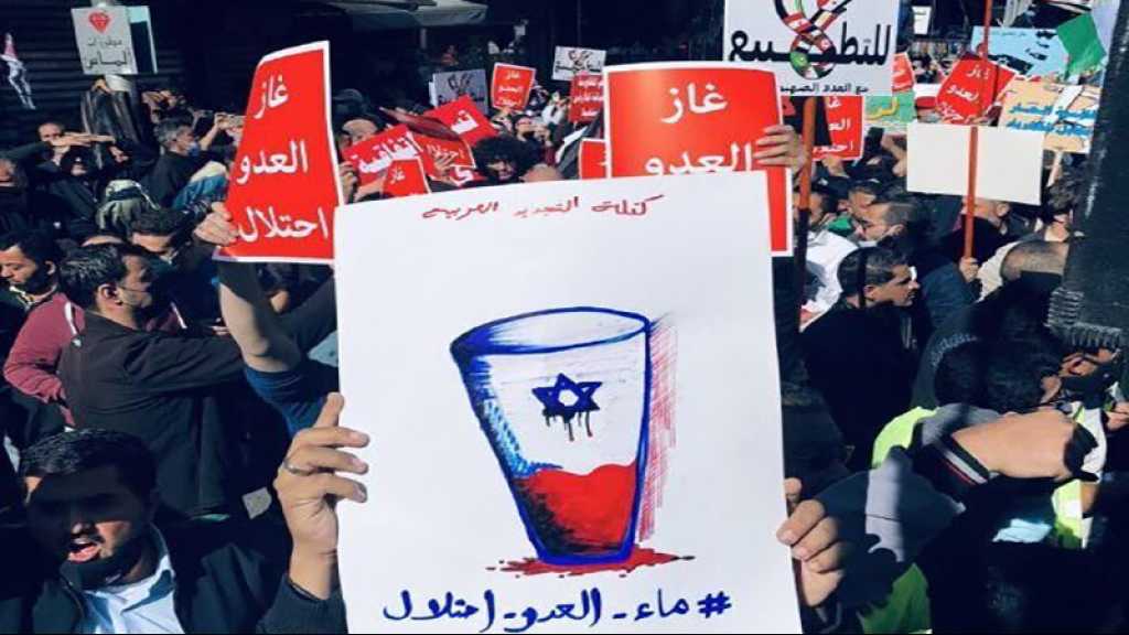 Jordanie: manifestation contre un accord avec «Israël» sur l’échange d’énergie solaire contre de l’eau