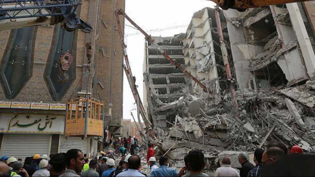 Effondrement d’un immeuble en Iran: le bilan monte à 14 morts