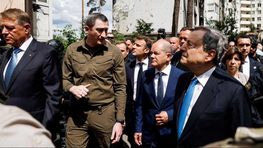 Ukraine: Macron, Scholz et Draghi en visite inédite à Kiev, nouvelle aide militaire américaine