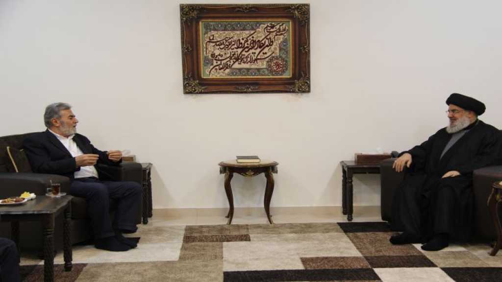 Sayed Nasrallah reçoit le SG du mouvement palestinien du Jihad islamique Ziad Nakhaleh