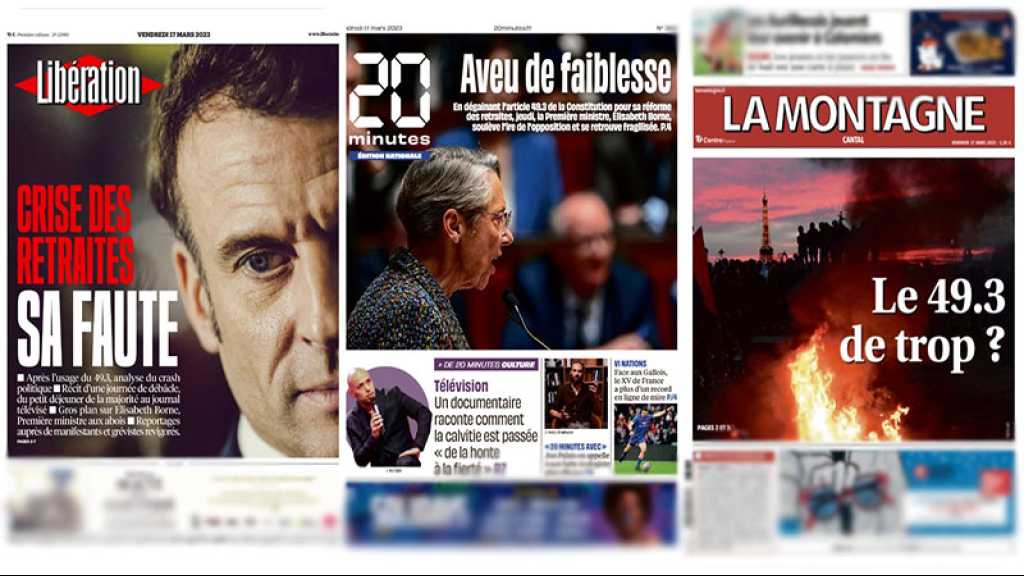 Réforme des retraites: la presse fustige «l’échec» et la «faiblesse» de Macron