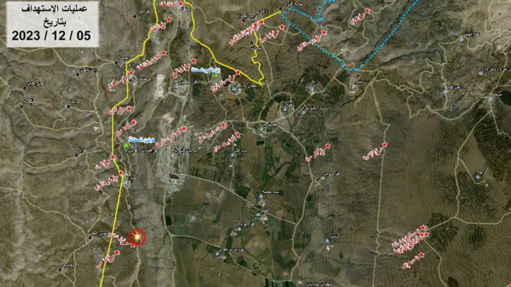 La Résistance islamique a mené 4 opérations contre des sites et des rassemblements de soldats israéliens à la frontière libano-palestinienne