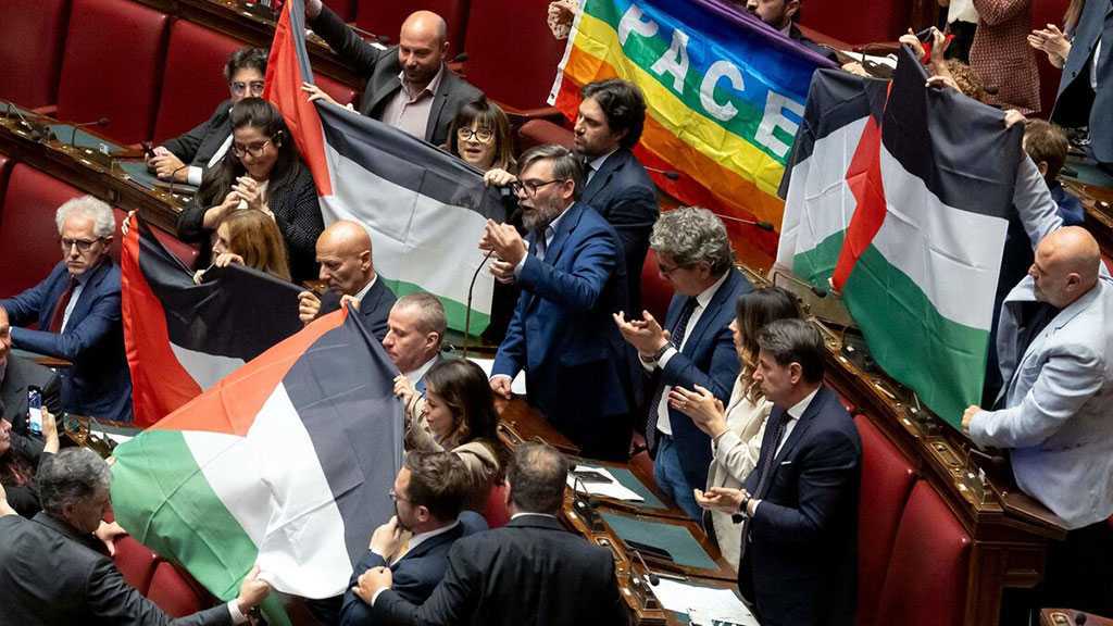 Des députés brandissent des drapeaux palestiniens en séance en Italie et en France 