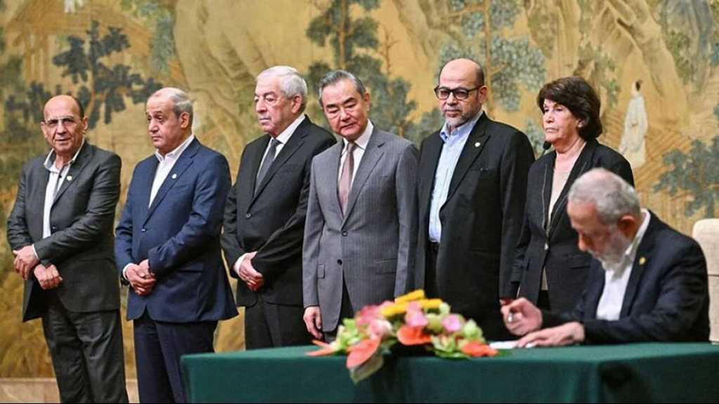 Un accord de réconciliation entre les factions palestiniennes signé à Pékin 