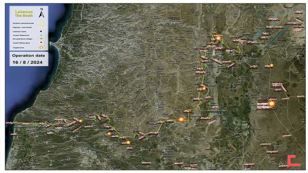 Liban: Opérations de la Résistance en soutien à Gaza le 16 août 2024