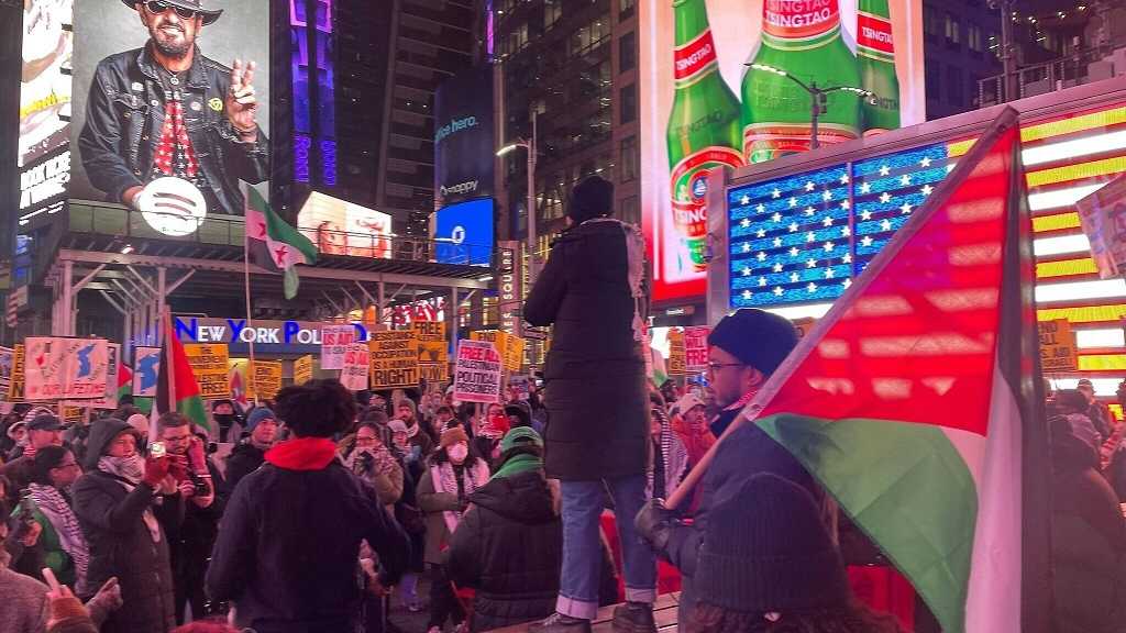 New York: Des manifestants pro-palestiniens rendent hommage à la résistance 